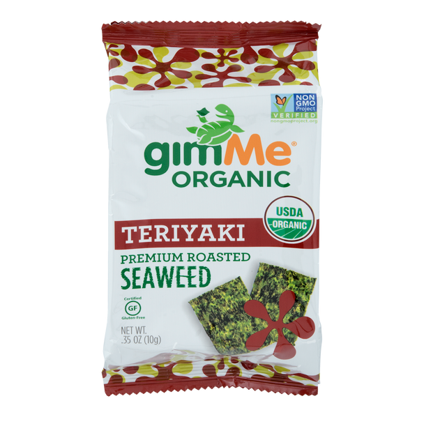 Gimme Organic, Premium Roasted Seaweed, Teriyaki .35 oz (12 Count)