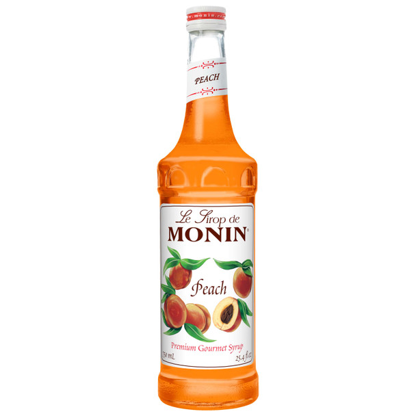 Monin, Peach Syrup, 750 ml.  (12 Count)