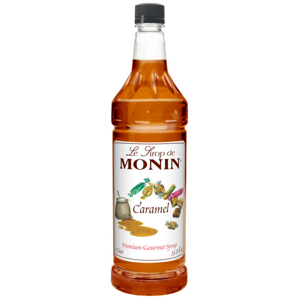 Monin, Premium Caramel Syrup, 1 L. (4 Count)