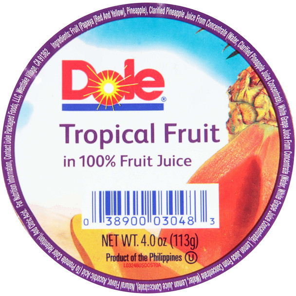 Dole, Tropical Fruit in 100% Juice, 4 oz. (36 count)