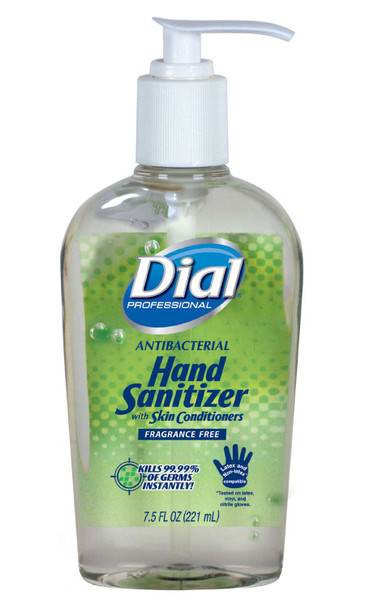 Dial, Fragrance Free Hand Sanitizer, 7.5 oz (12 count)