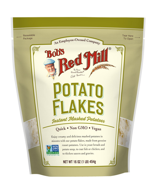 Bob's Red Mill, Instant Mashed Potatoes, Potato Flakes  16 oz. (4 count)