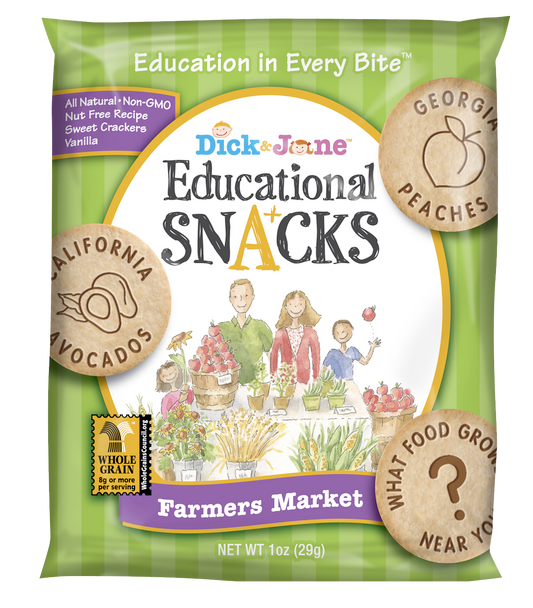 Dick and Jane, Farmers Market Vanilla Educational Snack Crackers, 1 oz. (120 Count)