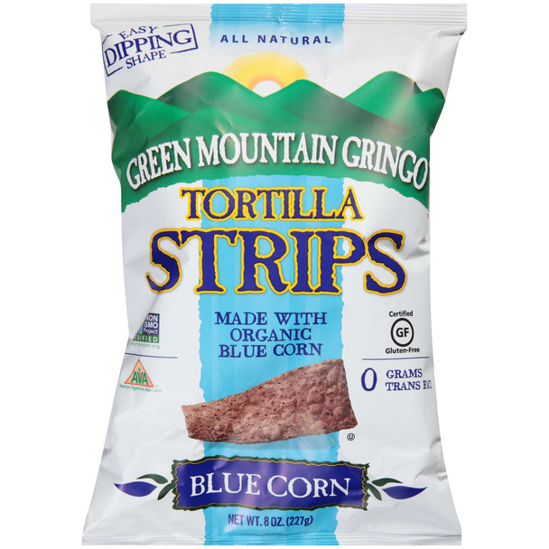 Green Mountain Gringo, Organic Blue Tortilla Strips, 8 oz. (12 Count)