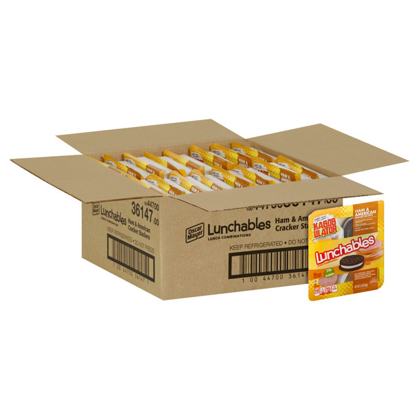 Lunchables, Ham & American Cracker Stackers with Oreo Cookies, 3.4 Oz Pack (16 Count)