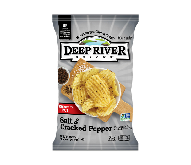 Deep River Snacks, Salt & Cracked Pepper Kettle Chips, 2 oz. (24 Count)