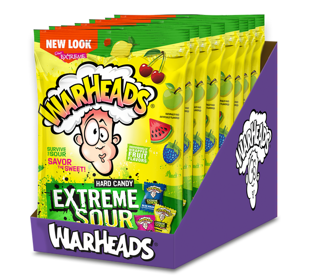 Warheads, Extreme Sour Hard Candy, 3.25 oz. (8 Count)