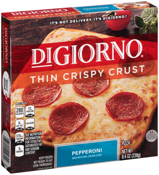DiGiorno, Thin Crust Pepperoni Pizza, 8.4 oz (10 count)