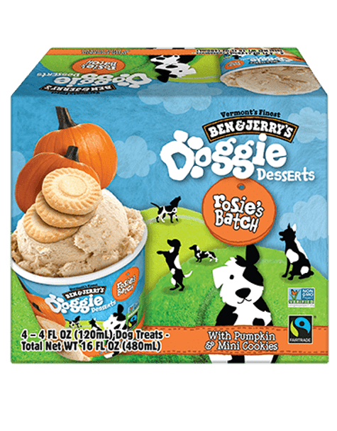 Ben & Jerry's, Rosie's Batch Pumpkin & Mini Cookies Doggie Desserts, 4 Oz (12 Count)