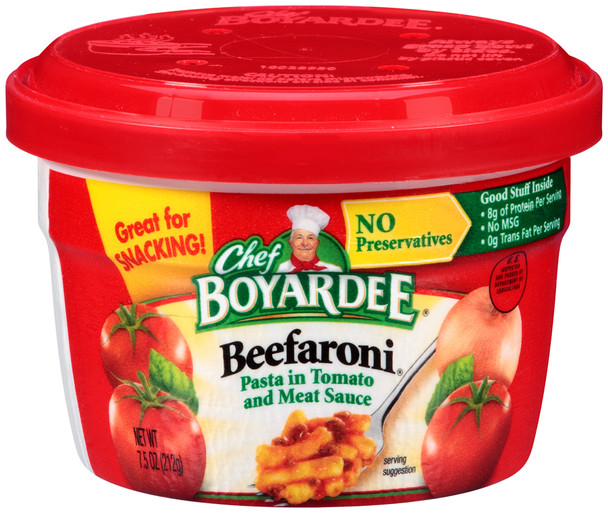 Chef Boyardee, Beefaroni, 7.5 oz. Microwavable Bowl (1 Count)