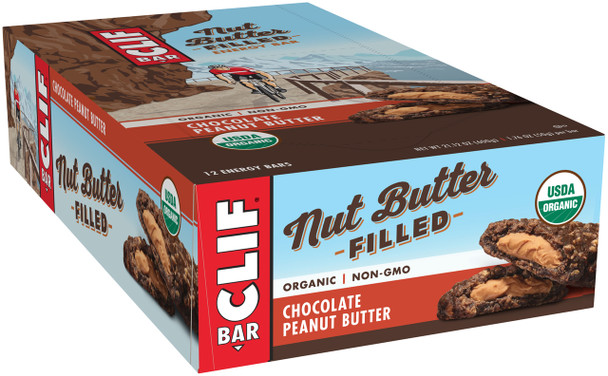 CLIF Nut Butter Filled, Chocolate Peanut Butter, 1.76 oz. Bar (12 Count)