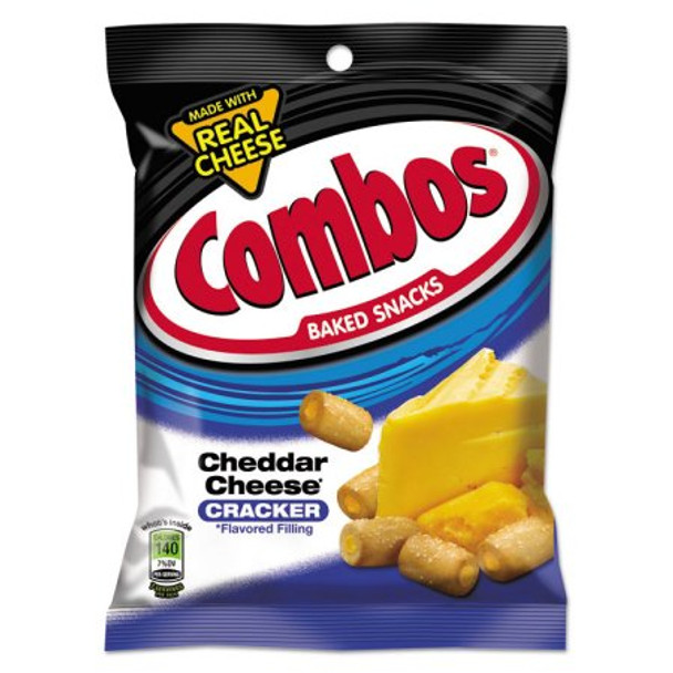 Combos, Cheddar Cheese Crackers, 6.3 oz. Bag (1 Count)