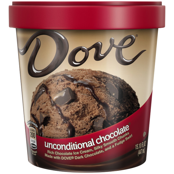 Dove, Unconditional Chocolate Ice Cream, Pint (1 Count)