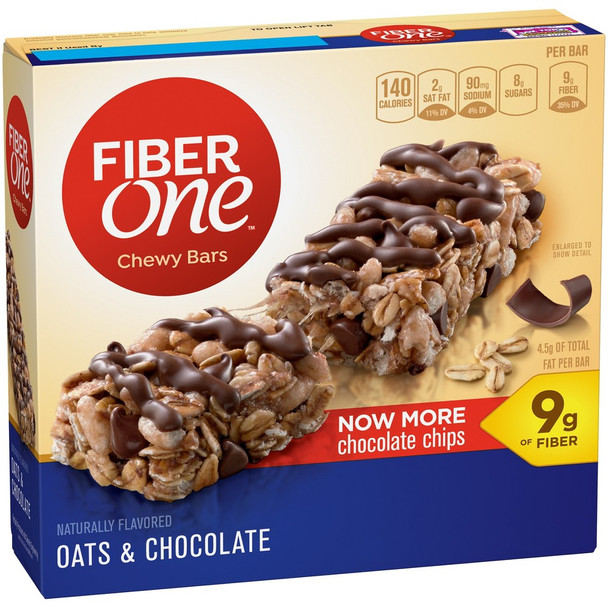 Fiber One, Oats and Chocolate Bar, 1.4 oz. (16 Count)