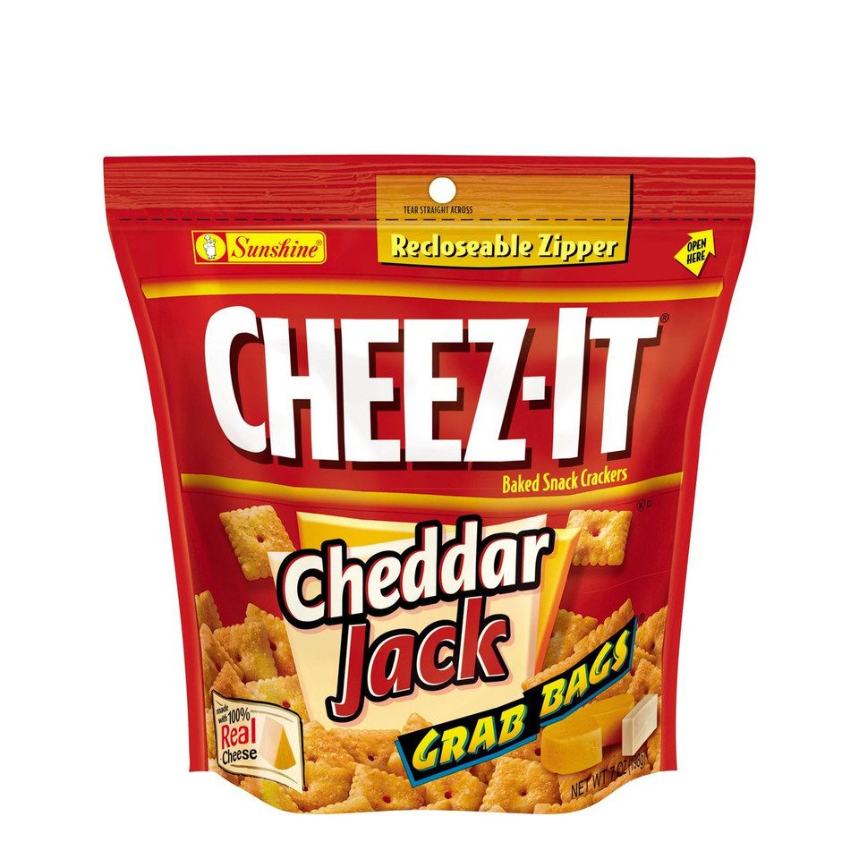 CheezIt, Cheese Crackers, Cheddar Jack, 7 Oz Bag (1 Count) RocketDSD