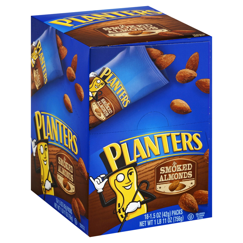 Planters, Smoked Almonds, 1.5 Oz Tube (18 Count) RocketDSD