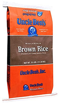 Uncle Ben's, Non GMO Whole Grain Brown Parboiled Rice, 25 lb. (1 Count ...