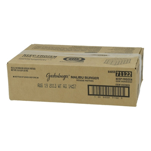 GardenBurger, Malibu Veggie Burger, 3.2 oz. (48 Count) RocketDSD