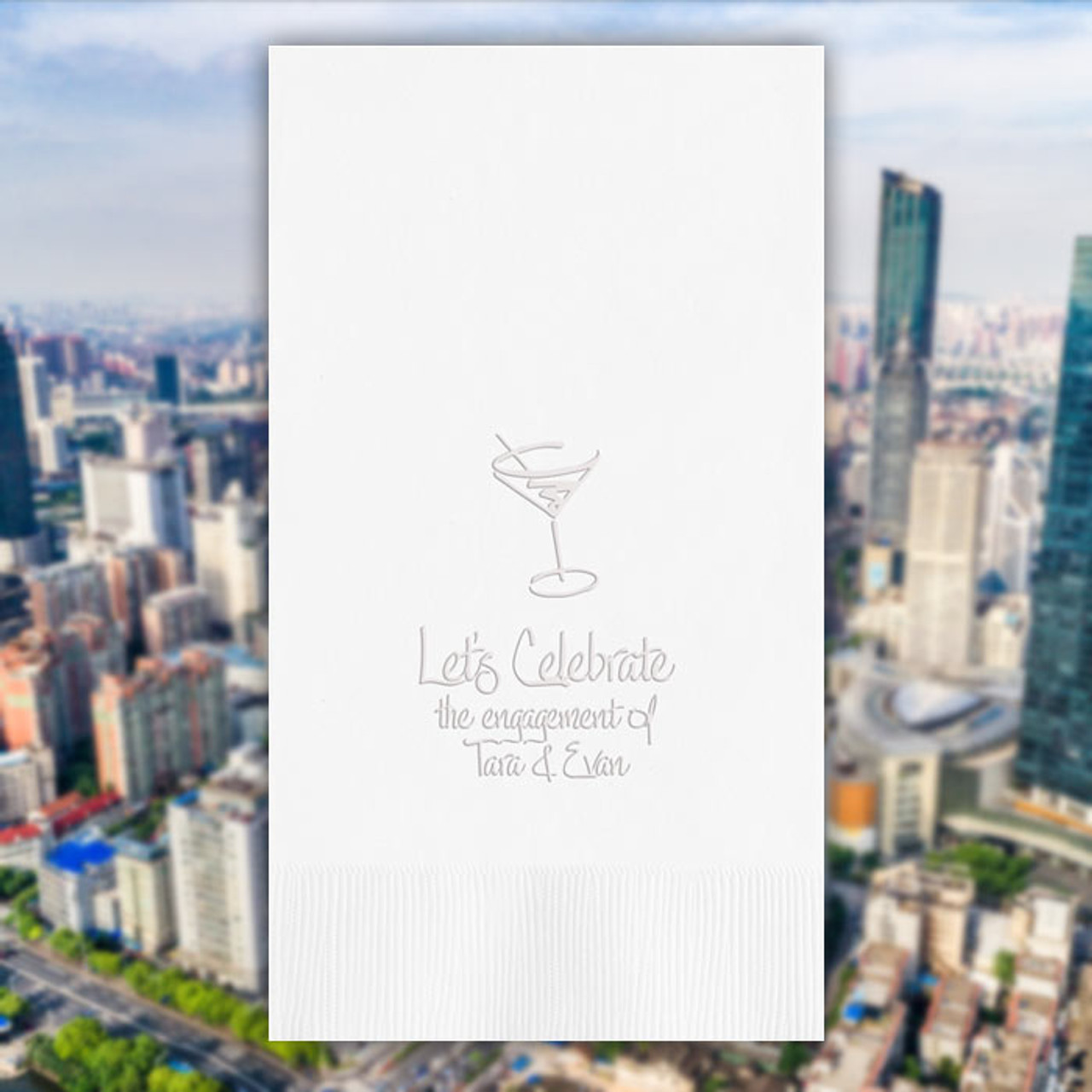 times square personalized guest towels embossed 100 set