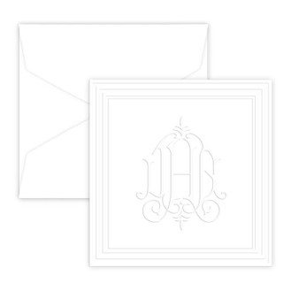 wenvelopes or 30 Printed wo envelope Personalized Monogram Square Enclosure Calling Cards or Gift Tags 15