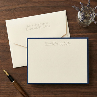 Fancy Design Flat Cards - Embossed Stationery - EG5006 - StationeryXpress.com example 2
