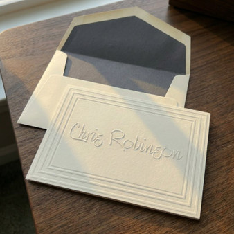 Classic Frame Design Fold Notes - Embossed Stationery EG5020 StationeryXpress.com -1