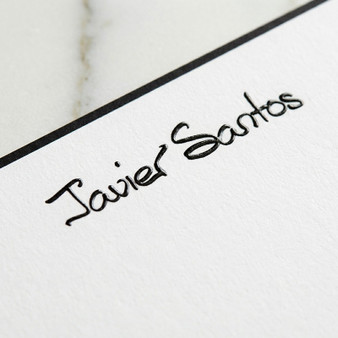 Premium Xpress Flat Cards - Raised Ink Stationery (EG7099) - Close Up