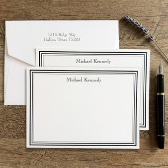 Colony Personalized Flat Cards - Raised Ink Stationery - EG8075 - StationeryXpress.com
(Sample image shown with White Paper, Black Raised Ink, and Optional Return Addressed Envelopes)
(Pen not included)