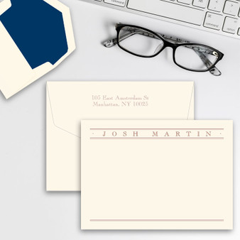 Casual Personalized Raised Ink Stationery Flat Cards