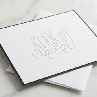 Monogrammed Embossed Stationery - EG2722 | Closeup Photo