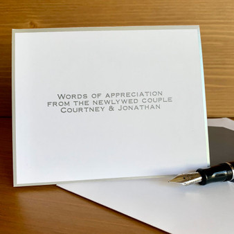 Sympathy & Appreciation Personalized Thank You Notes - Silver Foil Border (EG3641) | StationeryXpress