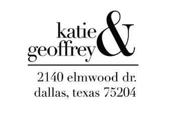 Katie & Geoffrey Personalized Self-Inking Address Stamp Katie & Geoffrey Personalized Self-Inking Address Stamp