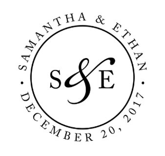 Two Initial Circle Personalized Self-Inking Wedding Stamp (TD7230) Two Initial Circle Personalized Self-Inking Wedding Stamp (TD7230)