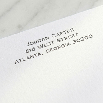 Personalized Professional Letter Sheets - Raised Ink Stationery StationeryXpress closeup