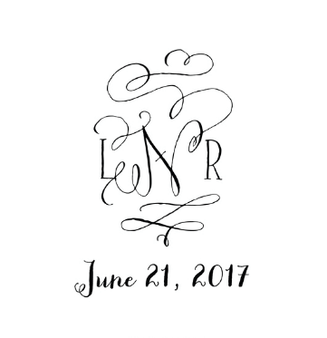 Initial Calligraphy Personalized Self-Inking Wedding Stamp (TD1043) Initial Calligraphy Personalized Self-Inking Wedding Stamp (TD1043)