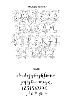 Initial Calligraphy Personalized Self-Inking Wedding Stamp (TD1043) - Font Styles Initial Calligraphy Personalized Self-Inking Wedding Stamp (TD1043) - Font Styles