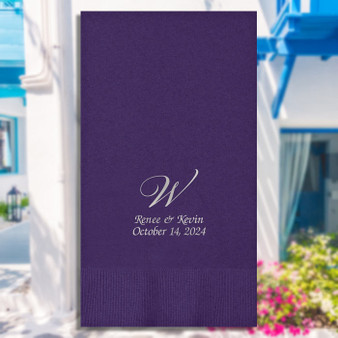 Mykonos Personalized Wedding Guest Napkins - Foil Pressed - 100/Set - StationeryXpress.com