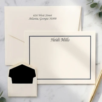 Champion Bordered Flat Cards - Raised Ink Stationery (EG8000) StationeryXpress