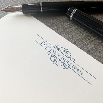 Artistic Flair Flat Cards - Raised Ink Stationery (EG8003) - Close Up