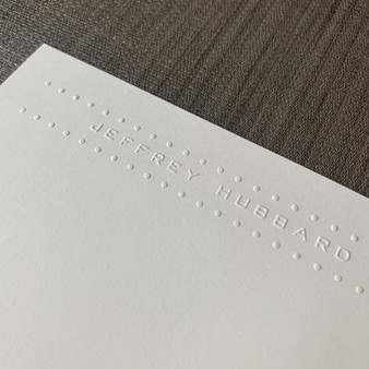 Las Vegas Dotted Flat Cards - Embossed Stationery - Optional Border (EG2016) - Close Up Las Vegas Dotted Flat Cards - Embossed Stationery - Optional Border (EG2016) - Close Up