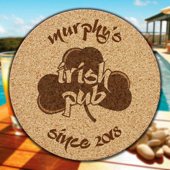 Irish Pub Cork Coasters - 6/Set (EG9218 Irish Pub Cork Coasters - 6/Set (EG9218