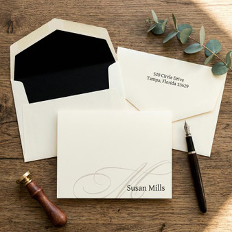 Ocean Flat Cards - Raised Ink Stationery (EG8008) - Example 2