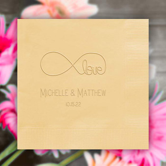Power Couple Wedding Personalized Napkins - Embossed - 100/Set - StationeryXpress.com Power Couple Wedding Personalized Napkins - Embossed - 100/Set - StationeryXpress.com