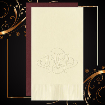 Barcelona Monogrammed Personalized Guest Towels - Embossed - 100/Set - StationeryXpress.com