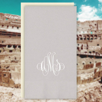 Rome Monogrammed Personalized Guest Towels - Foil Pressed - 100/Set - StationeryXpress.com Rome Monogrammed Personalized Guest Towels - Foil Pressed - 100/Set - StationeryXpress.com