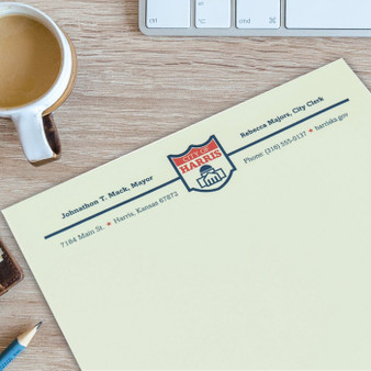 Fully Custom Personalized Business Letterhead - Flat Ink Letter Sheets - 8.5" x 11" Fully Custom Personalized Business Letterhead - Flat Ink Letter Sheets - 8.5" x 11"