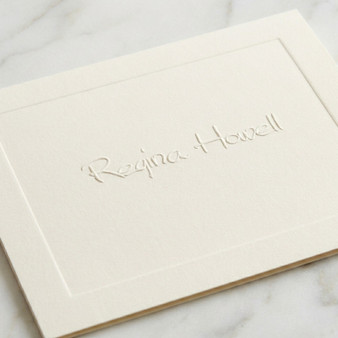 Panama Fold Notes - Embossed Stationery (EG7079) StationeryXpress | Closeup