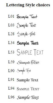 Panama Fold Notes - Embossed Stationery - Lettering Styles