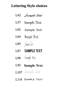 Yorkshire Frame Design Fold Notes - Lettering Styles