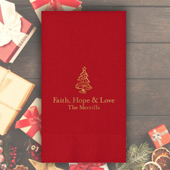 Christmas Personalized Guest Towels - Foil Pressed - 100/Set - StationeryXpress.com Christmas Personalized Guest Towels - Foil Pressed - 100/Set - StationeryXpress.com